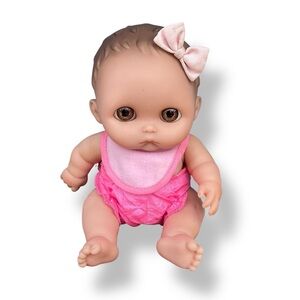 JC Toys Little Cutesies Doll‎ Pouting Baby Pink Vinyl Girl Creepy & Cute